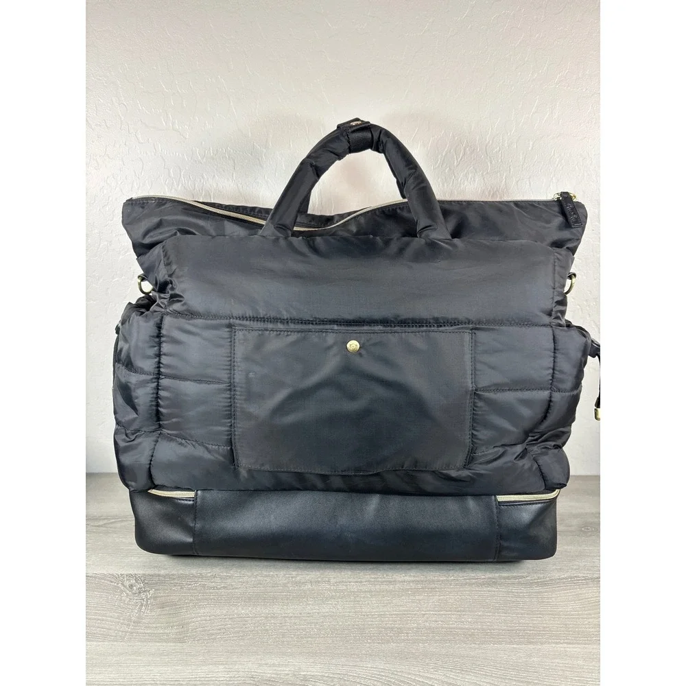 Itzy Ritzy Dream Weekender Hospital Bag Midnight Black Quilted Puffer Travel